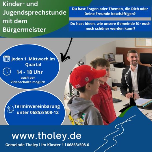 Mehr über den Artikel erfahren Kinder- und Jugendsprechstunde bei Bürgermeister Maldener